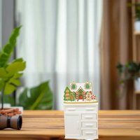 1Pcs Micro Landscape Ornaments Xmas Gifts 1:12 Dollhouse Christmas Decor Gingerbread Man Holiday Scene Decoration