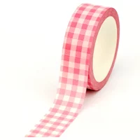 2025 NEW 1PC 10M Deco Beautiful Pink Plaid Washi Tapefor Scrapbooking Journaling Adhesive Masking Tape Cute Stationary