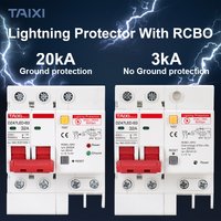 Residual Current Circuit Breaker RCD RCBO RCCB Main Switch With Surge Protector Earth Lightning Protection Leakage Protector
