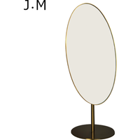 Luxury Tabletop Jewelry Mirror with Metal Stand High Definition Clear Mirror for Jewelry Store Counter Display Shop Window