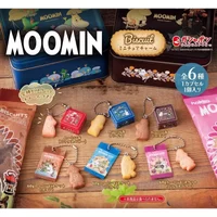 Gashapon Capsule Toy Anime Fiugre Moomin Fatty Family Snufkin Little My Biscuit Snack Bag Pendant Decoration Children Gifts