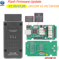 Nouveau 2021 200603a OPCOM V5 PIC18F458 OP COM 1.70 Prise en charge de la mise à jour du micrologiciel Flash V1.99 pour Opel OP-COM OBD2 Outil de diagnostic automobile
