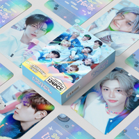 124Pcs STAY in Our Little House Lomo Cards with Mini Stickers Set HD Printed Holographic Photocards Gift for Fans Decor