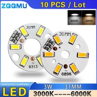 10pcs High Bright LED Light Board 3W Warm White 5V Diameter 31MM SMD 5730 Chip For DIY Bulb Circular Transformation Light Source