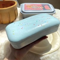 Sticky Box Cake Squishy Stress Toy Slow Rising Butter Ice Cream Box Shaped Fluffy Squeeze Toy Anti-Stress Calming Plaything