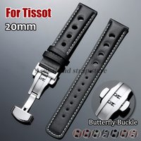 Genuine leather Watch Bands 20mm For Tissot 1853 T91 Motorsport Series PRS516 T044 Watch Strap Breathable Men's Sport Bracelets