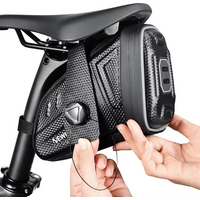 AliExpress NONE NEWBOLER Bicycle Saddle Bag Waterproof EVA Hard Shell Road Bicycle Tail Bag Reflective Striped Bike Rear Bag Bike Accessories