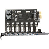 7 Ports USB 3.0 PCI-E Expansion Card Adapter 5Gbps USB 3.0 Hub Adapter PCI Express Connector for Windows 11/10/8/7/XP/Linux