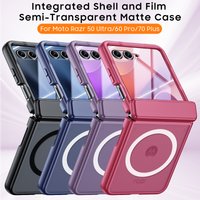 Matte Skin-Friendly Case For Motorola Moto Razr 50 Ultra/Razr 60 Pro/ Razr 70 Plus Magnetic Folding Hinge Shockproof Case Cover