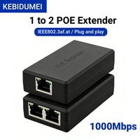 KEBIDUMEI 2 Port POE Extender 100/1000Mbps with IEEE 802.3af Standard For Surveillance CCTV IP Camera 100 meters for POE Range