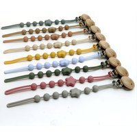 1/18pcs Teether Chain Baby Silicone Anti-Drop Teething Stick Toys Hanging Strap Anti-Loss Rope Baby Soother Pacifier Clip