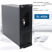 SL-450A 4U Server-Gehäuse Full Tower Multi-Disk-Gehäuse für Desktop-Computer 7 X PCI-Steckplätze mit Schlüssel Rackmount-Gehäuse