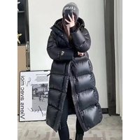 Winter Thickness White Duck Down Jacket Women Long Warmth Fluffy Puffer Coat Hooded Female Fashion Parkas Snow Outwear