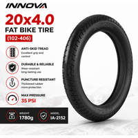 INNOVA 20x4.0 (102-406) FAT Bike Tire IA-2152 35PSI 1780g/pc 20inch Electric Bicycle Mobile Snow Bike Thicken Tyre and Tube