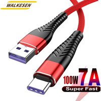 100W 7A 0.25M 1M 2M 3M Weaving Data Cable Type C Fast Charging Data Cord for iPhone Xiaomi Huawei Samsung USB Nylon braided Wire