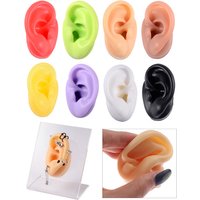 1Pc Soft Silicone Ear Model Tattoo Practice Jewelry Display Piercing Tools Earring Display Tool Acrylic Display Stand Kit