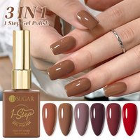 UR SUGAR 15ml Autumn 1-step Gel Polish Red Brown Gel Nail Polish Nail Art Soak Off LED UV Gel Nail Varnishes For Nail DIY Arts