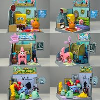 SpongeBob SquarePants Abnormal Bikini Bottom Blind Box Toy Action Figure Patrick Star Krabs Desktop Ornament Boys Girls Gifts