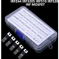 10 Values 50 PCS IRF510 IRF520 IRF MOSFET IRFZ44 IRF3205 packaged in through-hole TO-220