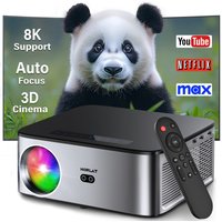 HORLAT 35000Lumens LCD Projector Android Beamer 8K Support 1080P Native Dual Band Wifi 6 Auto Focus Keystone Office Home Theater