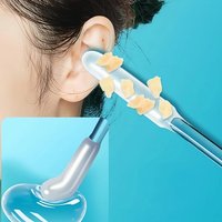For Kids Olders Adult S/L Ear Cleaner Reusable Adhesive Earpick 24Pcs Disposable Silicone EarWax Remover sticky ear pick