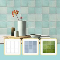 3D Tile Stickers, Self-adhesive Green Tile Backsplash for Kitchen Bathroom, Waterproof, Matt, 30 x 30cm, Interior Wall Decor