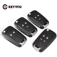 KEYYOU 2/3/4/5 Buttons Folding Key Shell Blank For Chevrolet Lova Sail Aveo Cruze Replacement Flip Remote Key Case Fob Cover