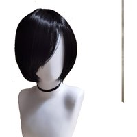 Ada Wong Cosplay Perücke Frauen Kurze Schwarze Perücke Cosplay Anime Cosplay Perücken Hitzebeständige Synthetik