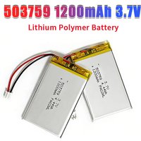 1 -10pcs 503759 Lipo 053759 Li Polymer Battery 1200mAh 3.7V Lithium Batteries for Blue Tooth Headset Audio Stereo PSP POS Cell