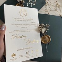Custom Gold Foil Wedding Invitation Personalized Menu Thank You Card Logo Name Design Print Sate The Date Announcement Postcard