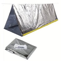 Portable First Aid Tent for 2 People - Waterproof, Windproof Emergency Shelter with Mylar Blanket - Ideal for Camping