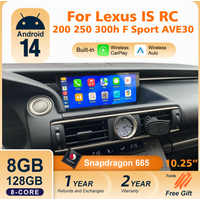 Android 14 Car Radio For Lexus IS RC 200 250 300 350 200t 300h 2013-2019 128GB Multimedia Video Player CarPlay Autoradio 4G