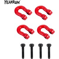 YEAHRUN Red Trailer Hook U-ring Tow for 1/18 RC Crawler Car TRX4M Bronco Defender Upgrade Decoration Parts