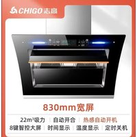 220V Powerful Dual Motor Oil Smoke Extractor, High Suction Range Hood for Household Kitchen AN