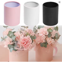 3pcs Mini Flower Holder Box - Small Round Cylinder Hug Bucket, Wedding Party Table Decoration DIY Gift Packaging Valentine's Day