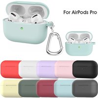 Ultra-Thin Silicone Earphone Cover For Apple Airpods Pro Case TPU Headphones Protective Case With Keychain For Airpods Pro Cover