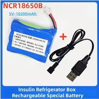 100% New NCR18650B 10200mAh 5V Battery for Furuijie Insulin Portable Small Refrigerator Rechargeable Battery with Charger