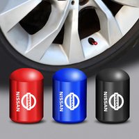 4pc 3D Aluminum Alloy Car Badges Wheel Tire Valve Cap Covers Auto Accessories for Nissan X-trail Qashqai Note Juke Sentra Patrol