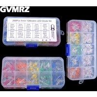 3mm / 5mm LED Red Yellow White Green Blue Orange Warm White Pink Purple Assorted Kit