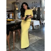 Wolfeel Summer New Soft Knit Set Women's Short Sleeve Pullover Top Skirt Solid Color Elegant Minimalist Two Piece Set