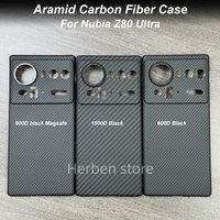 Kevlar Aramid Fiber Cover For Nubia Z80 Ultra Real Carbon Fiber Case Ultra-thin Ultra-light Phone Cover Luxury Shell