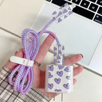 Fashion Charger Protector Case for Apple 18W/20W Charger Cover with Cable Winder Organizer for IPhone 12 13 14 15 Pro Max