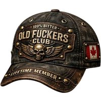 2026 New Old Club-Vintage Baseball Cap Flags of multiple countries Unisex Retro Old Club Hat Gift for Men & Women Black