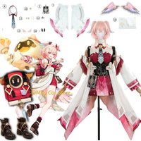 OMag Cos Store Genshin Impact Linnea Cosplay Costume Wig Outfit Women Game Clothing Halloween High Quality Roleplay Bag