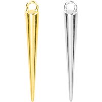 20pcs Gothic Punk Long Pointed Cone Charms For Earrings Making Supplies Metal Silver/Gold Color Personality DIY Accessories Bulk