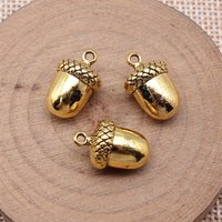 IFOCUS 10pcs/Lot 3D Acorn Charms Hazelnut Charms For DIY Jewelry Making Zinc Alloy 17x10x11mm/0.67x0.39x0.43inch