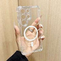 For Magsafe Magnetic Clear Case for Samsung Galaxy S26 S25 S24 S21 FE S22 S23 Ultra Plus S25edge Transparent Shockproof Cover