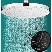 New 25CM Pressurized Ceiling Mounted Shower Head Supercharge Large Flow Top Spray ABS Thicken High Pressure Rainfall Shower Head