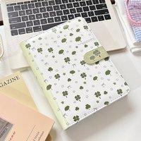 A5 Clover PU Leather DIY Binder Photocards Collect Book Diary Agenda Planner Cover Album Stationery