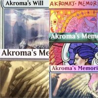 "Akroma's Memorial/Akromas Will" Magical Proxy Black Top Quality Proxy Playing Cards Gathering Board Game Trading Cards